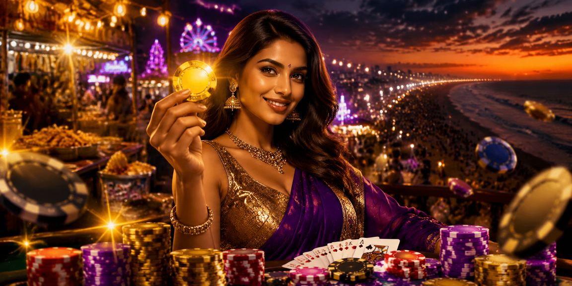 Poker game night at a vibrant market in Chennai, great for slots enthusiasts