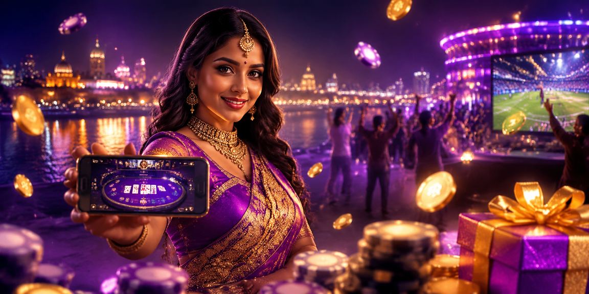 Neon lights of Delhi representing glamorous Live Casino baccarat nights