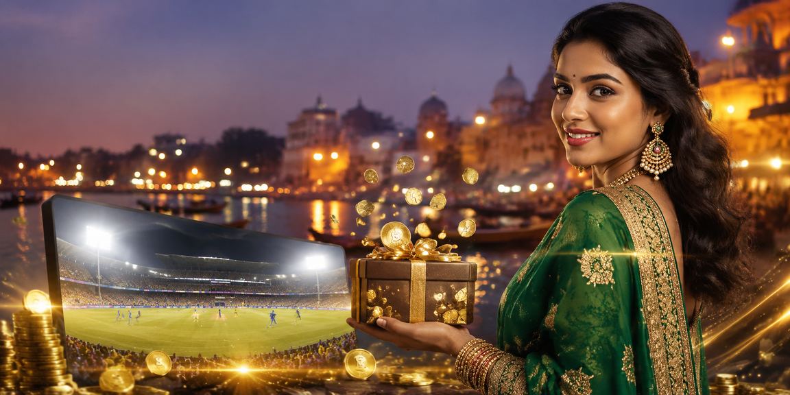 Traditional view of Varanasi Ghat with cricket betting and leisure ambiance